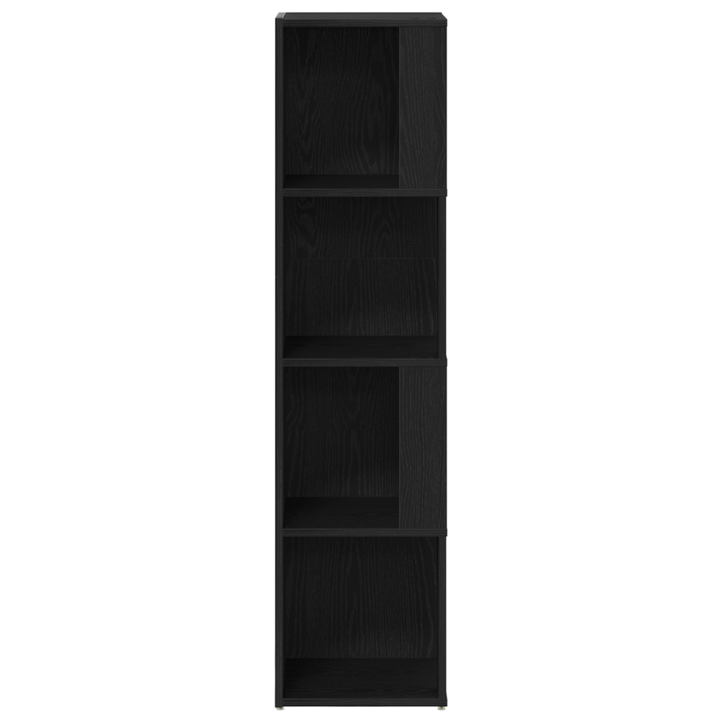 Bogreol I Sort Eg 33X33X132 Cm - Konstrueret Træ