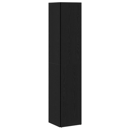 Hjørneskab Sort Eg 33X33X164,5 Cm Lavet Af Træ
