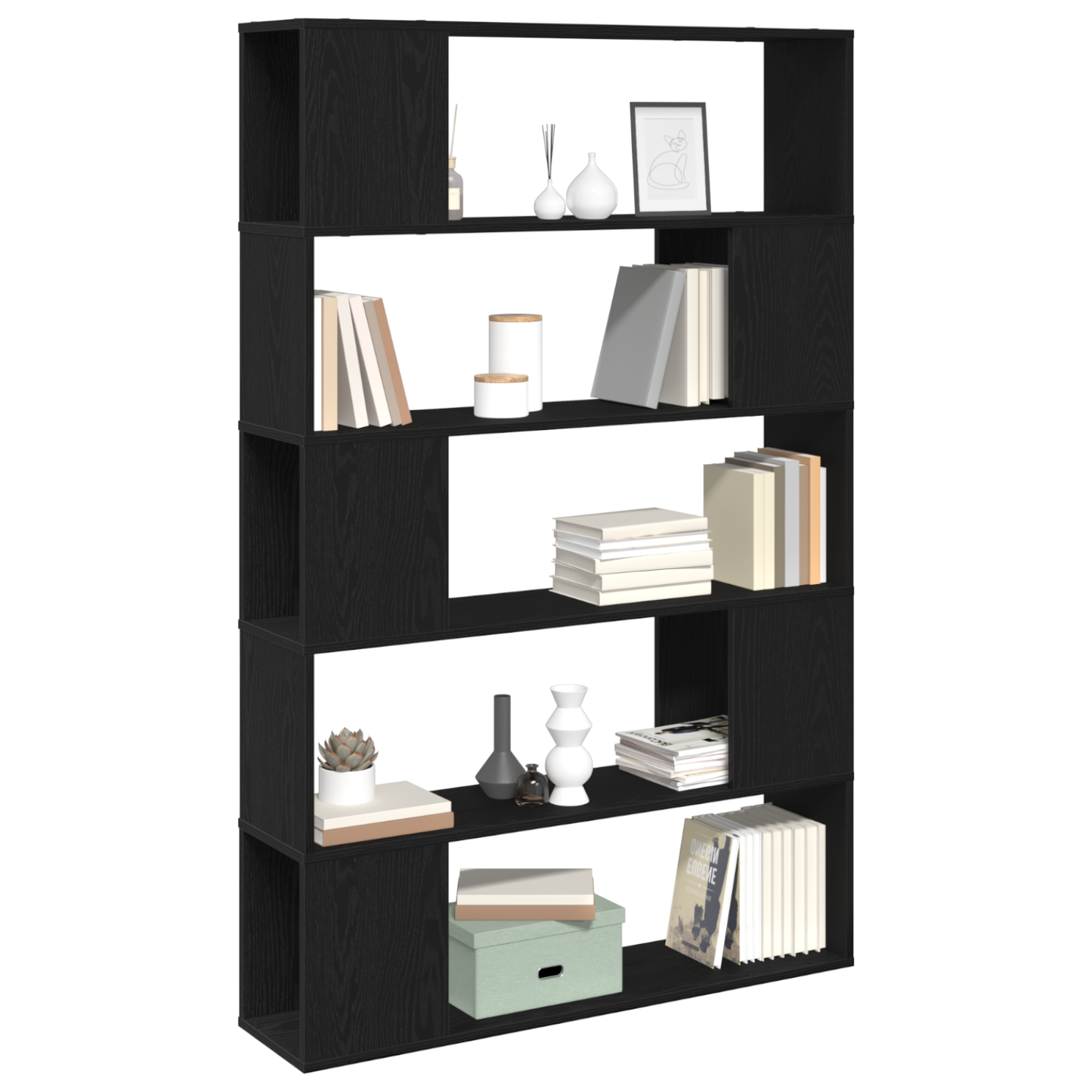 Underholdningscenter Sort 100 X 24 X 155 Cm Konstrueret Træ