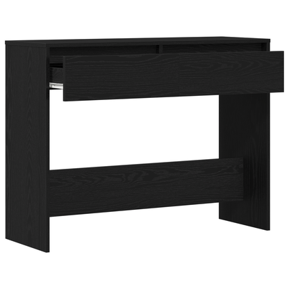 Sort Eg Konsolbord - 100X35X76.5 Cm - Konstrueret Træ