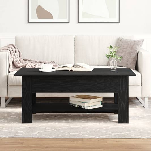 Sort Eg Kaffebord 102X55X42 Cm Lavet Af Træ
