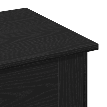 Sofabord Sort Eg 40X40X42 Cm Konstrueret Træ