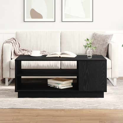 Sort Eg Sofabord 102X55X43 Cm Lavet Af Konstrueret Træ