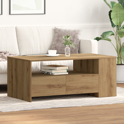 Kaffebord - Artisan Eg - 102X55X43.5 Cm - Lavet Af Konstrueret Træ