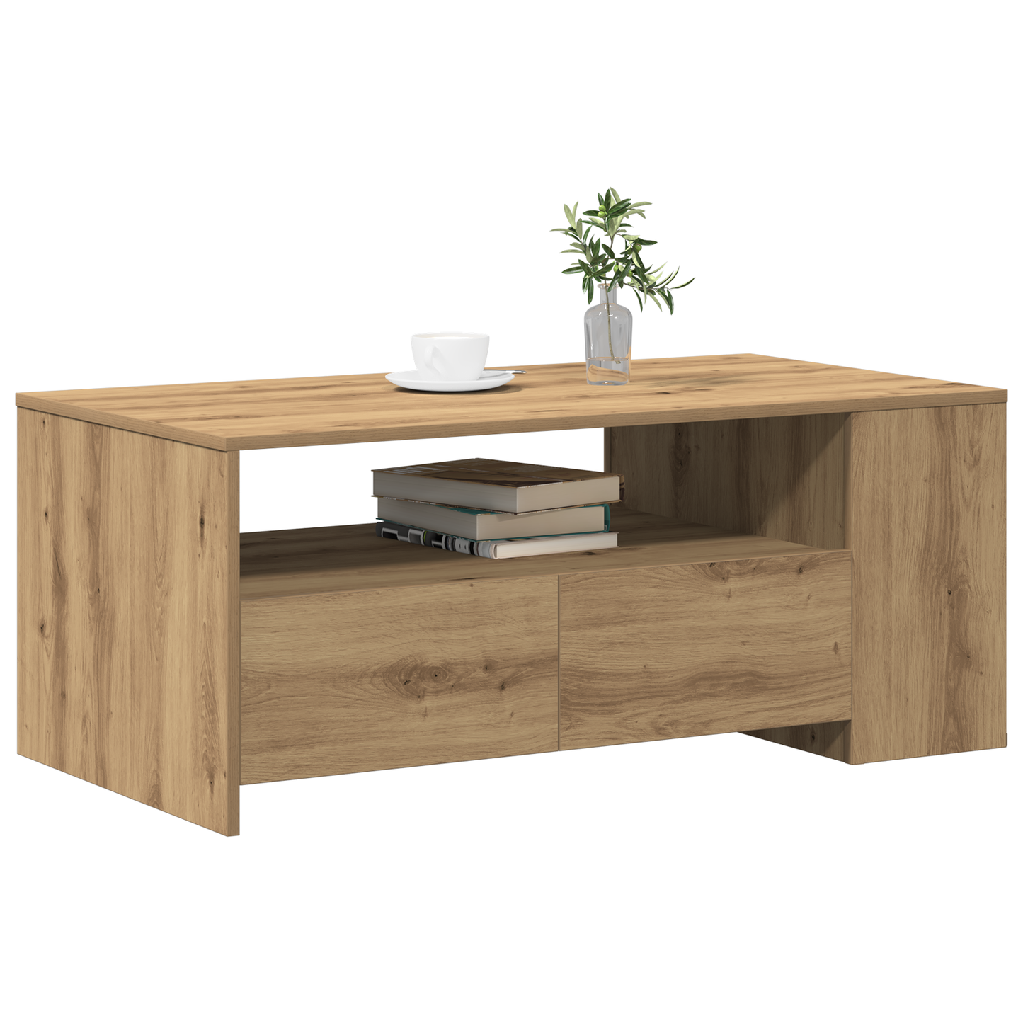 Kaffebord - Artisan Eg - 102X55X43.5 Cm - Lavet Af Konstrueret Træ