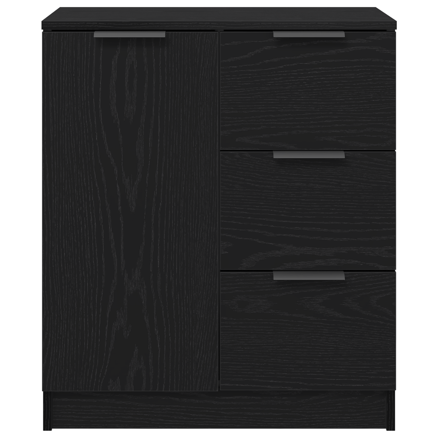 Sideboard Med Skuffe Sort 60 X 30 X 70 Cm Konstrueret Træ