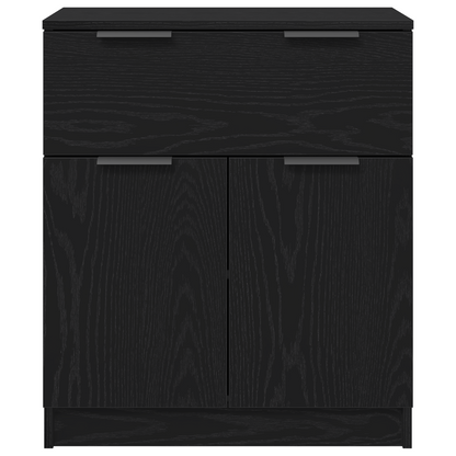 Sideboard Med Skuffe Sort 60 X 30 X 70 Cm Konstrueret Træ