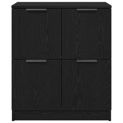 Sideboard Sort 60 X 30 X 70 Cm Konstrueret Træ