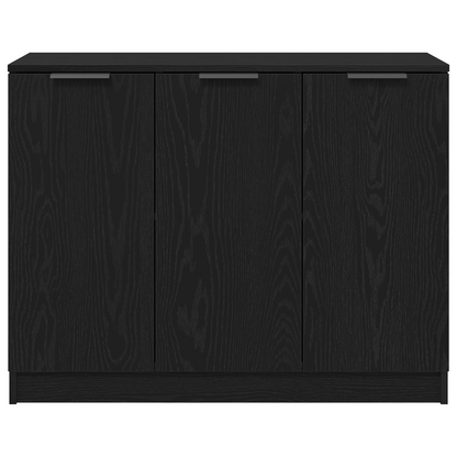 Sideboard Sort 90,5 X 30 X 70 Cm Konstrueret Træ