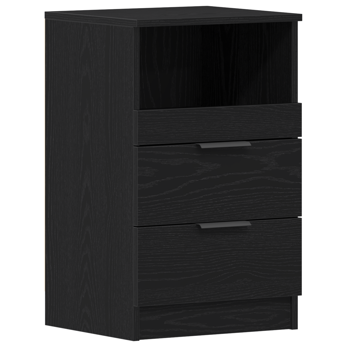 Sengebord Sort Eg 40X35X65 Cm Lavet Af Konstrueret Træ
