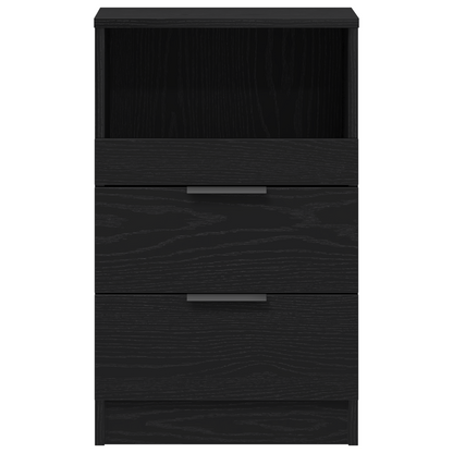 Sengebord Sort Eg 40X35X65 Cm Lavet Af Konstrueret Træ