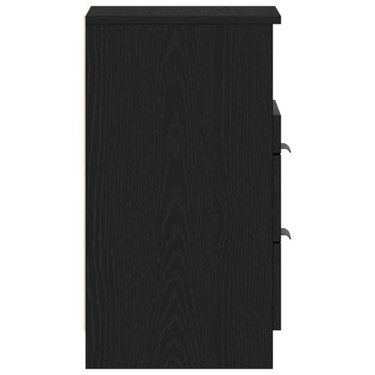 Sengebord Sort Eg 40X35X65 Cm Lavet Af Konstrueret Træ