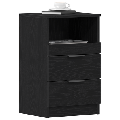 Sengebord Sort Eg 40X35X65 Cm Lavet Af Konstrueret Træ