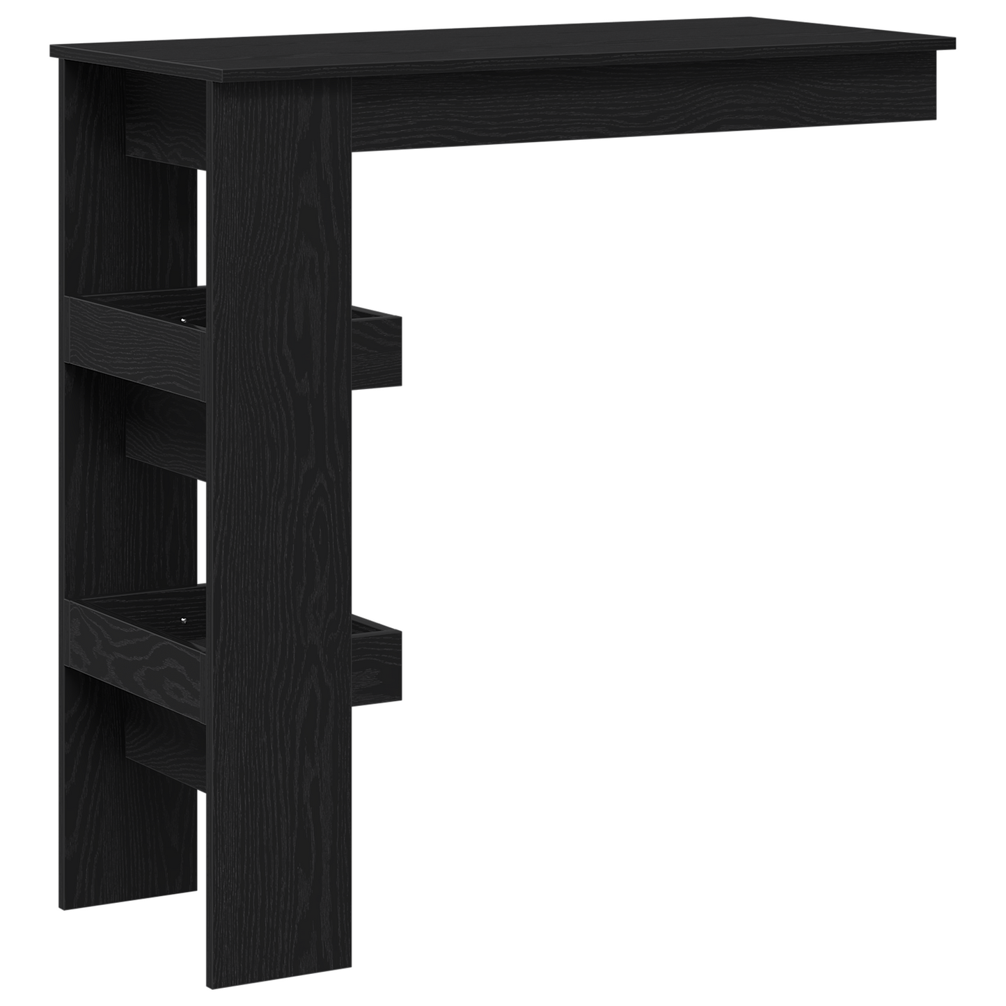 Væg Barbord - Sort Eg - 102X55X103.5 Cm - Lavet Af Konstrueret Træ