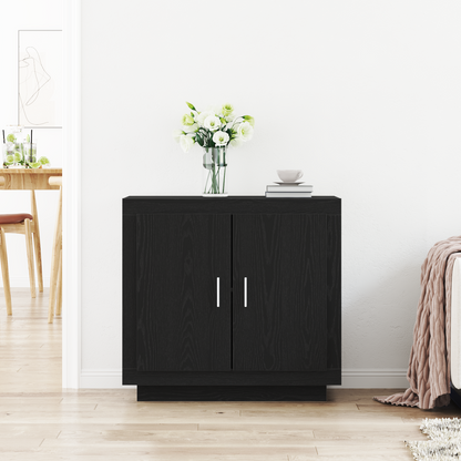 Sideboard Sort 80 X 40 X 75 Cm Konstrueret Træ