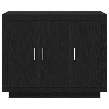 Sideboard Sort 92 X 35 X 75 Cm Konstrueret Træ