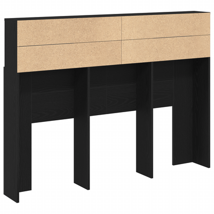 Hovedgavestativ - Sort Eg, 140X19X103,5 Cm, Fremstillet Af Konstrueret Træ
