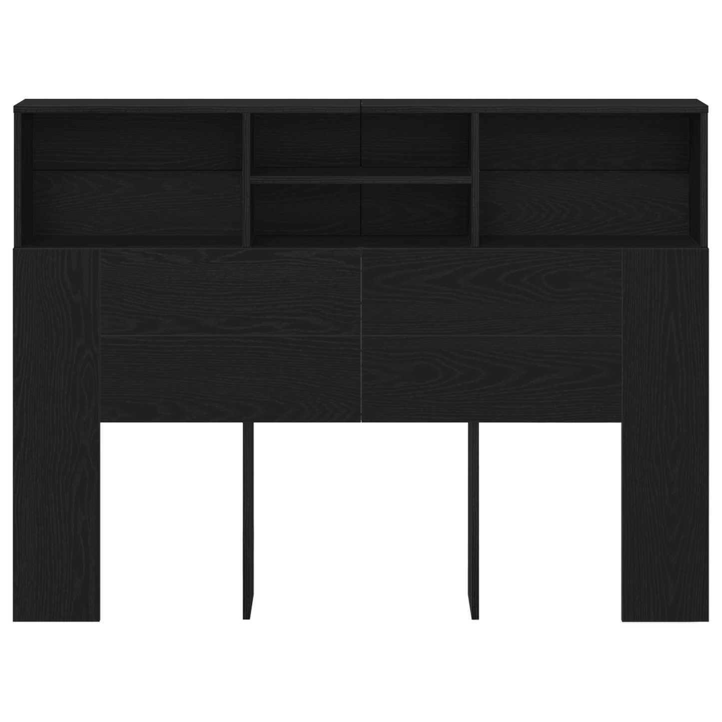 Hovedgavestativ - Sort Eg, 140X19X103,5 Cm, Fremstillet Af Konstrueret Træ