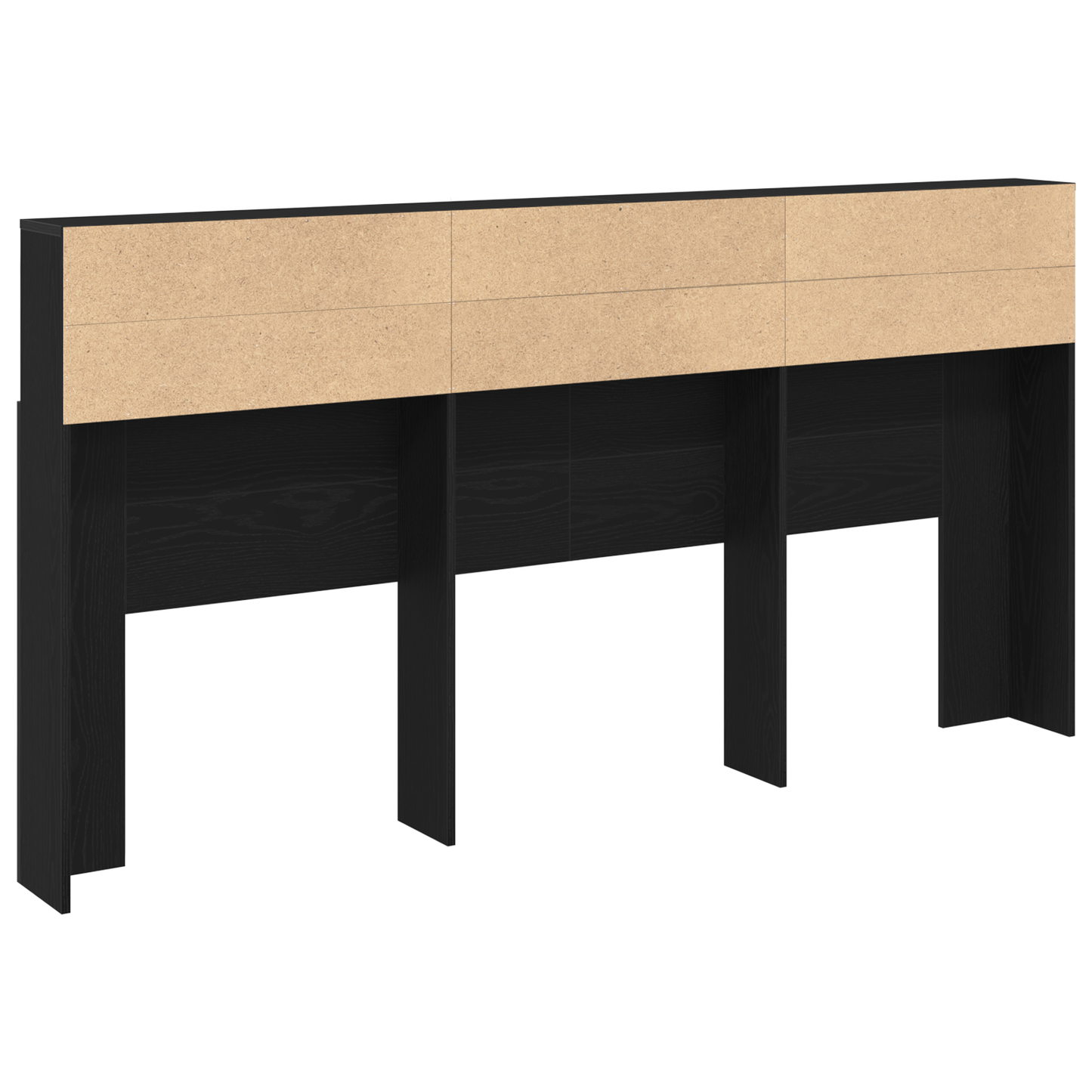 Sort Eg Hovedgærde Skab, 200X19X103,5 Cm