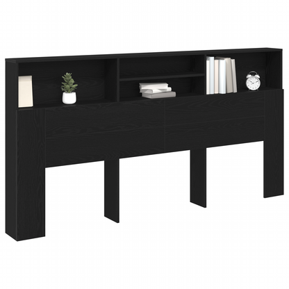 Sort Eg Hovedgærde Skab, 200X19X103,5 Cm
