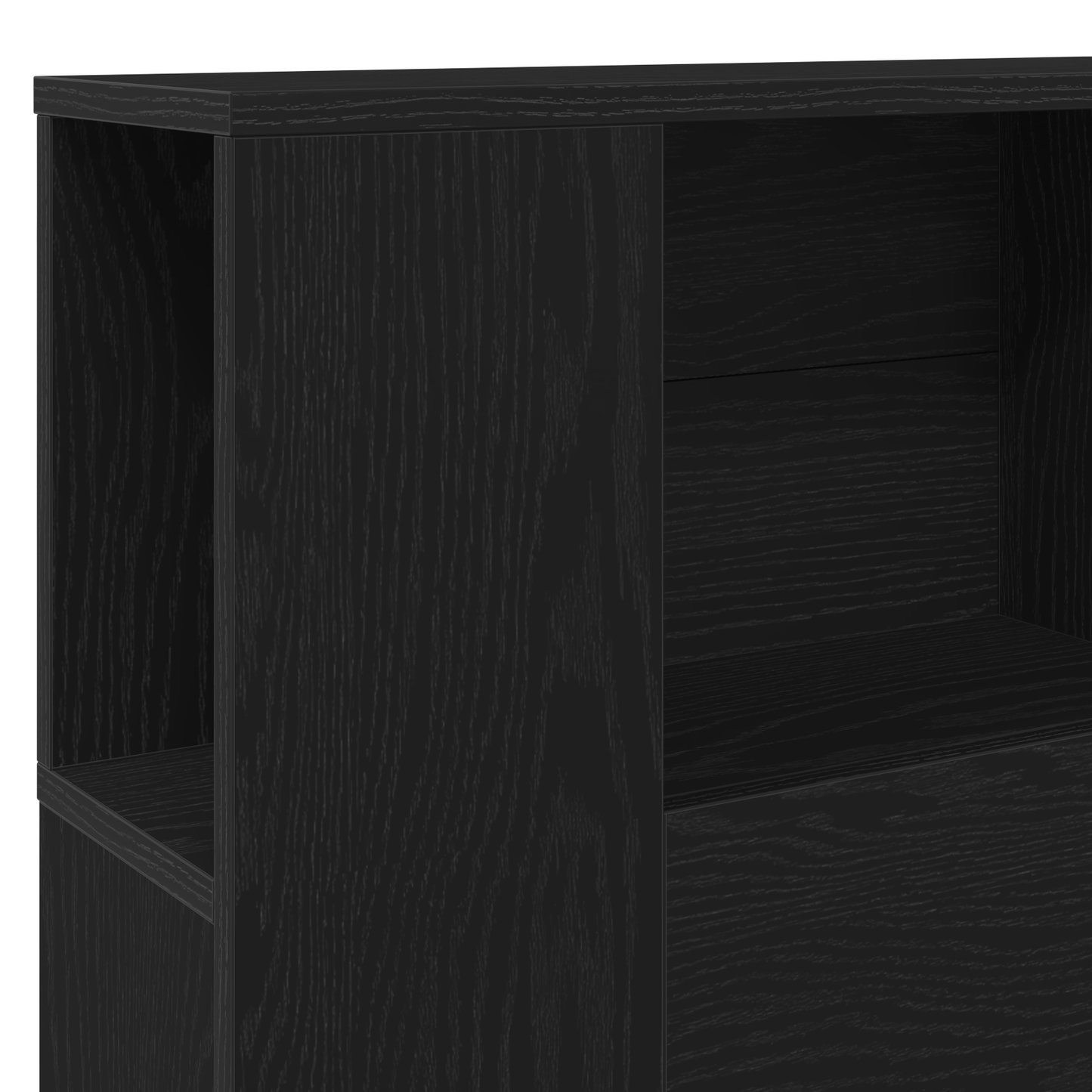 Hovedgærdet Skab Sort Eg 100X19X104,5 Cm Lavet Af Konstrueret Træ