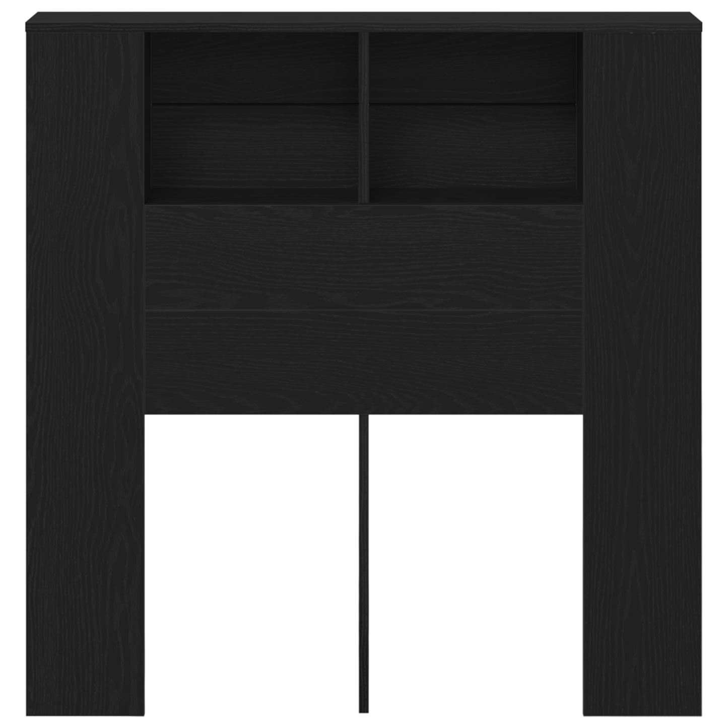 Hovedgærdet Skab Sort Eg 100X19X104,5 Cm Lavet Af Konstrueret Træ