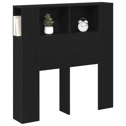 Hovedgærdet Skab Sort Eg 100X19X104,5 Cm Lavet Af Konstrueret Træ