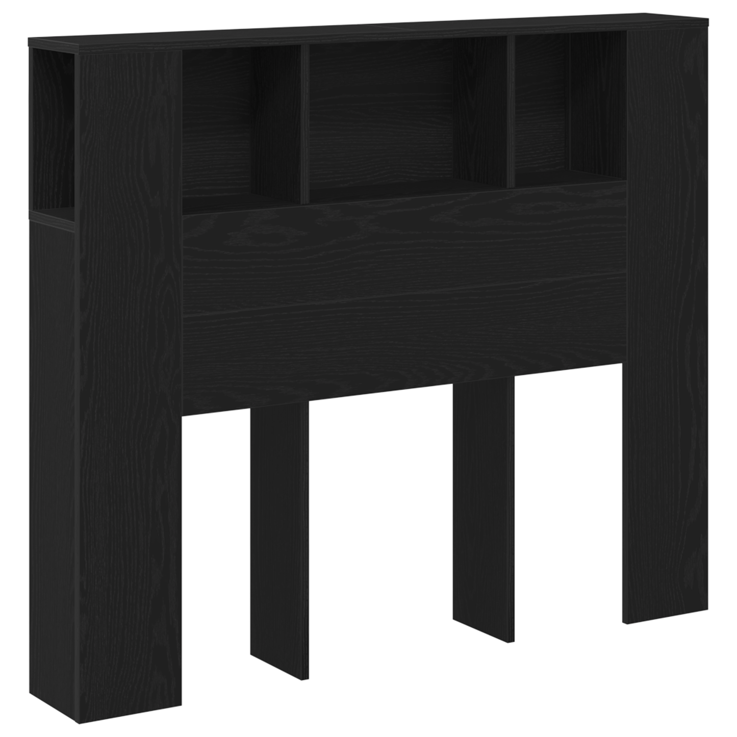 Hovedgavemøbel Sort Eg 120X19X104,5 Cm Konstrueret Træ
