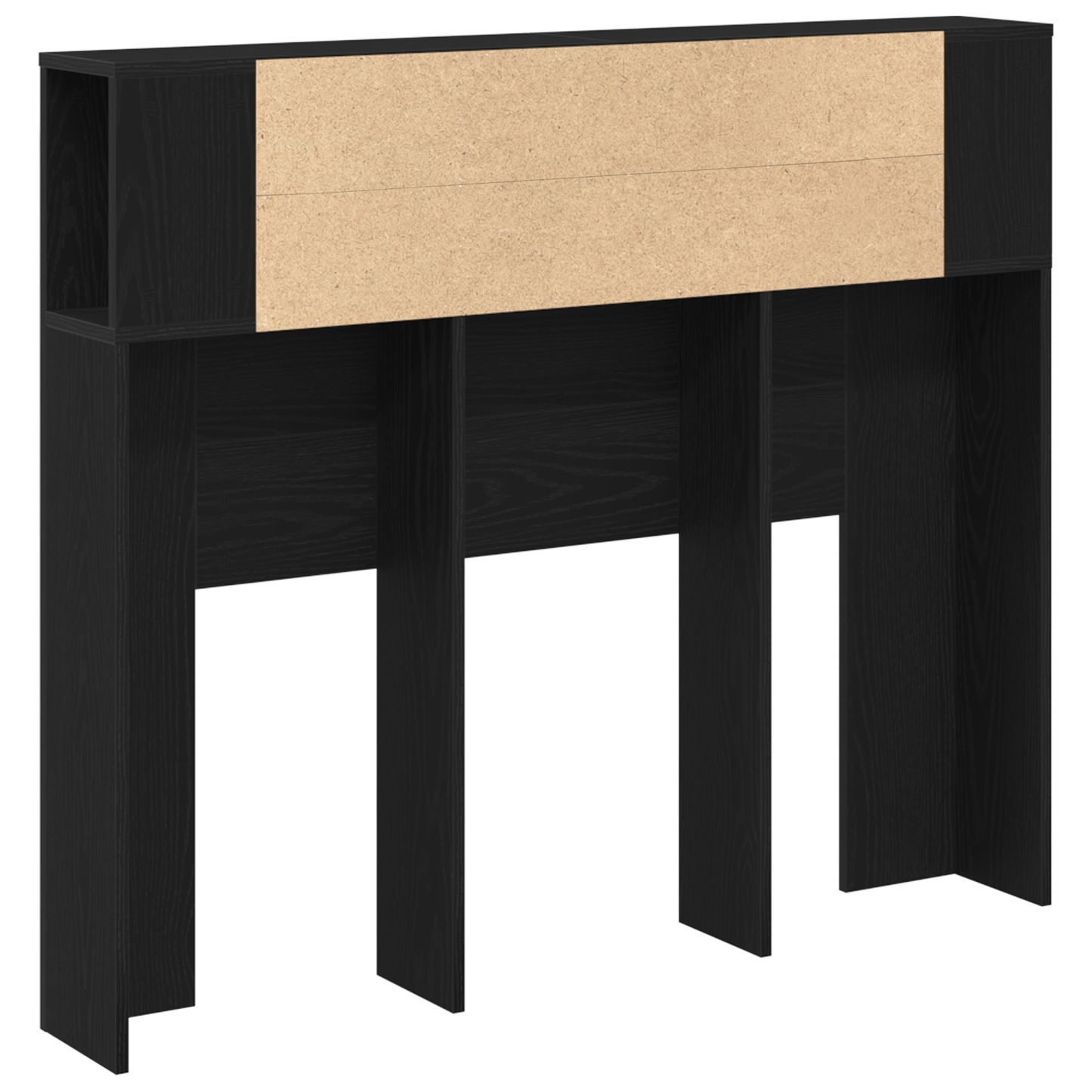 Hovedgavemøbel Sort Eg 120X19X104,5 Cm Konstrueret Træ