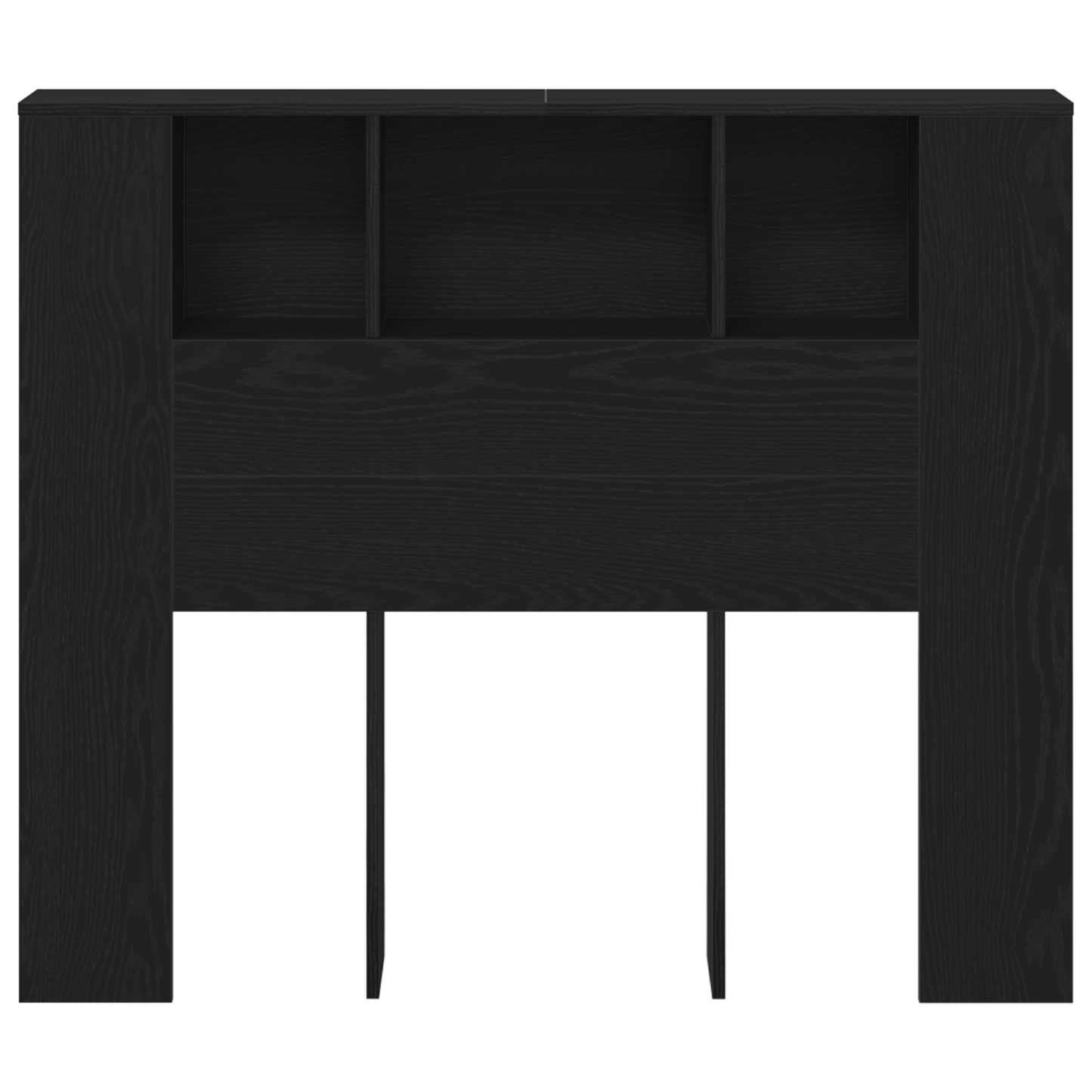 Hovedgavemøbel Sort Eg 120X19X104,5 Cm Konstrueret Træ