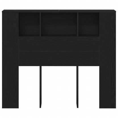 Hovedgavemøbel Sort Eg 120X19X104,5 Cm Konstrueret Træ