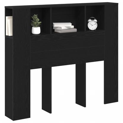 Hovedgavemøbel Sort Eg 120X19X104,5 Cm Konstrueret Træ