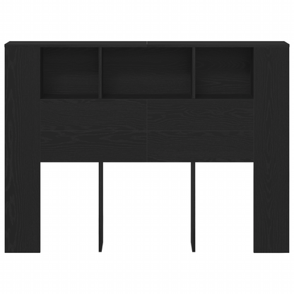 Sort Eg Hovedgavl Kabinet - 140X19X104,5 Cm - Lavet Af Ingeniørtræ
