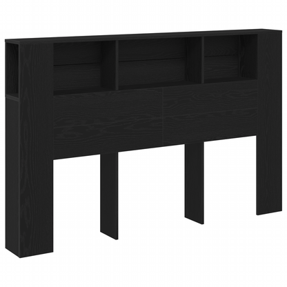 Sort Eg Hovedgavl Skab - 160X19X104.5 Cm Lavet Af Konstrueret Træ