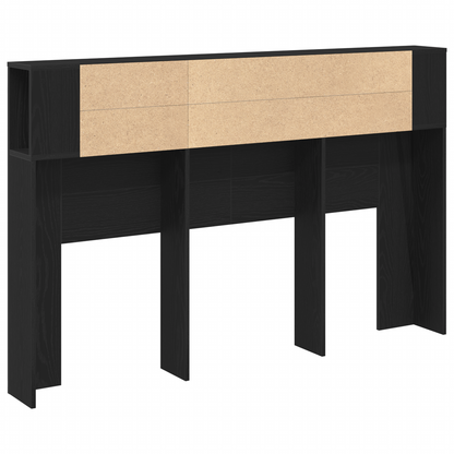 Sort Eg Hovedgavl Skab - 160X19X104.5 Cm Lavet Af Konstrueret Træ