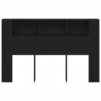 Sort Eg Hovedgavl Skab - 160X19X104.5 Cm Lavet Af Konstrueret Træ