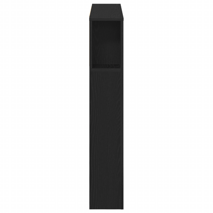 Sort Eg Hovedgavl Skab - 160X19X104.5 Cm Lavet Af Konstrueret Træ