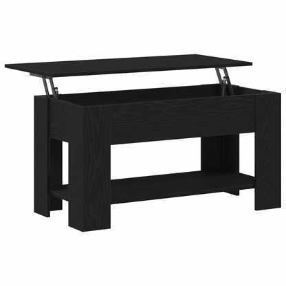 Sort Eg Kaffebord - 101X49X52 Cm Lavet Af Konstrueret Træ