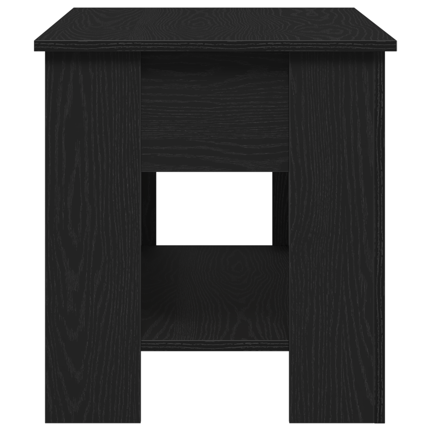Sort Eg Kaffebord - 101X49X52 Cm Lavet Af Konstrueret Træ