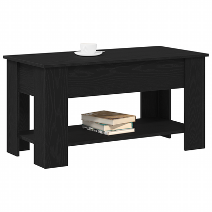 Sort Eg Kaffebord - 101X49X52 Cm Lavet Af Konstrueret Træ