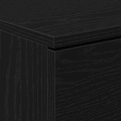 Sort Eg Sengebord - 40X65X65 Cm