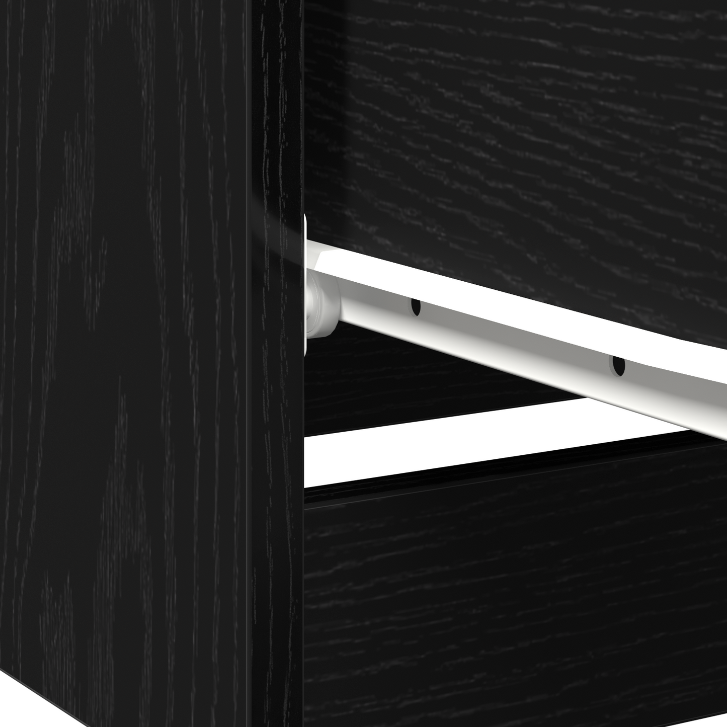 Sort Eg Sengebord - 40X65X65 Cm