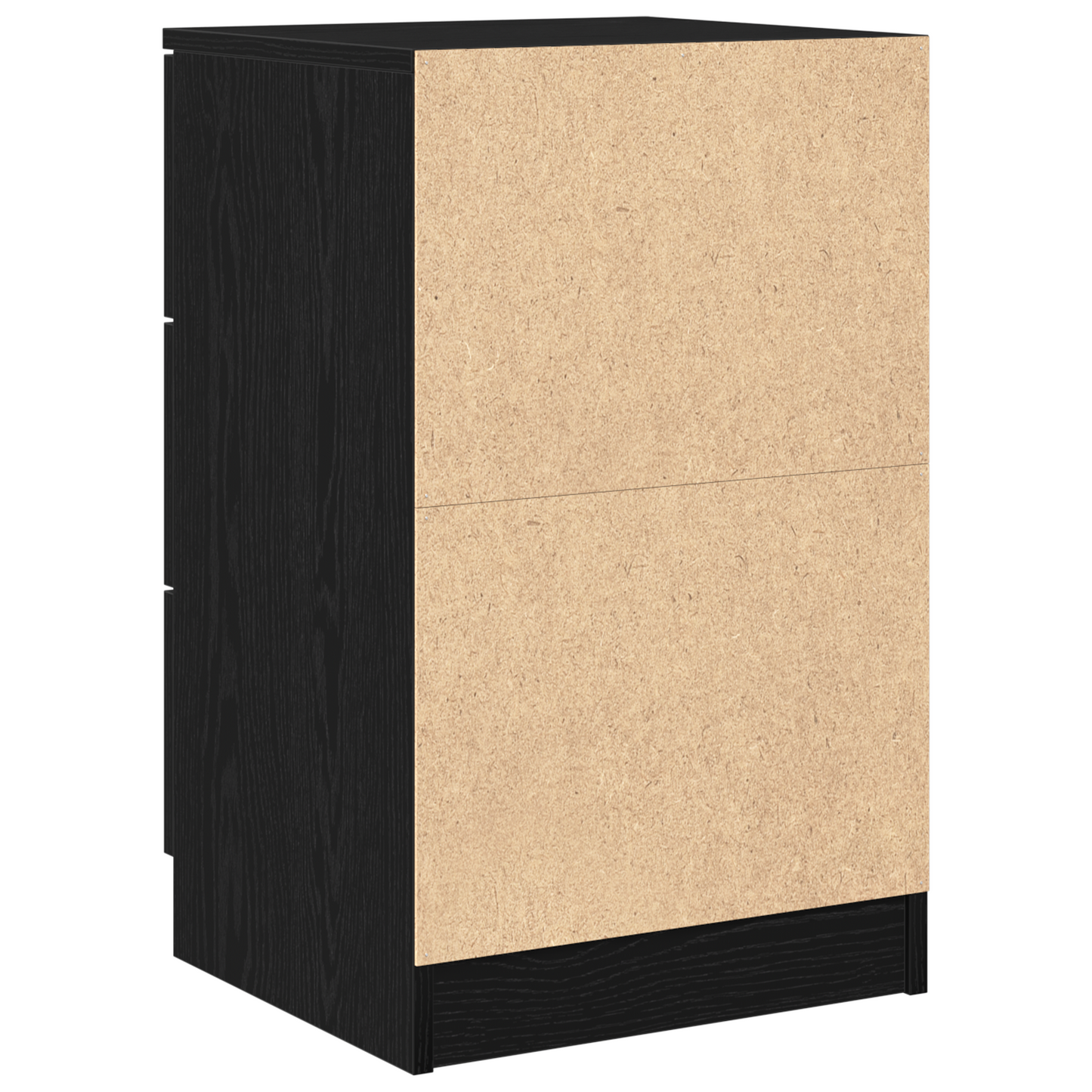Sort Eg Sengebord - 40X65X65 Cm