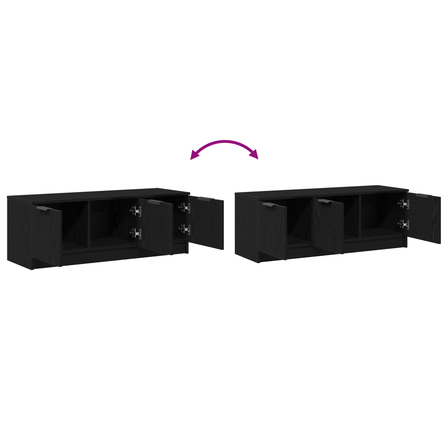 Tv-Skab Sort Eg 102 X 35 X 36.5 Cm Konstrueret Træ