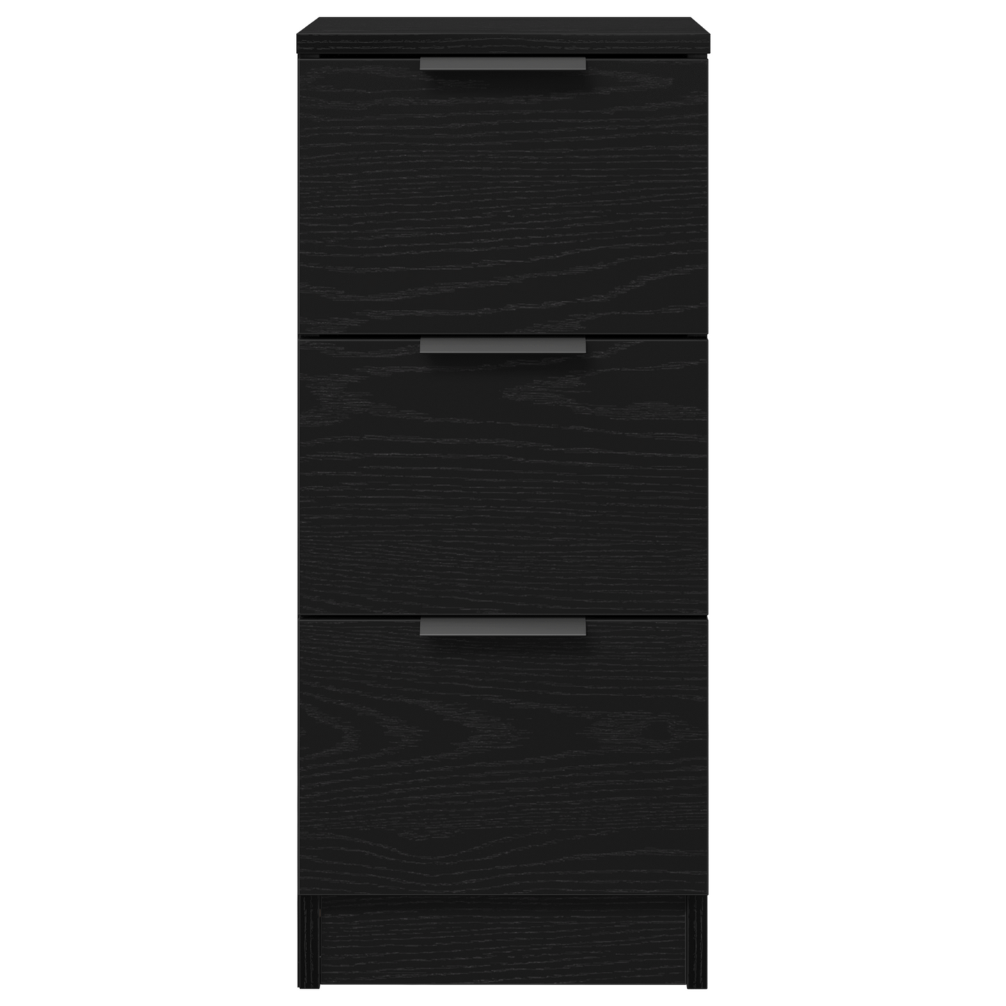 Sideboards 2 Dele Sort Eg 30 X 30 X 70 Cm Konstrueret Træ