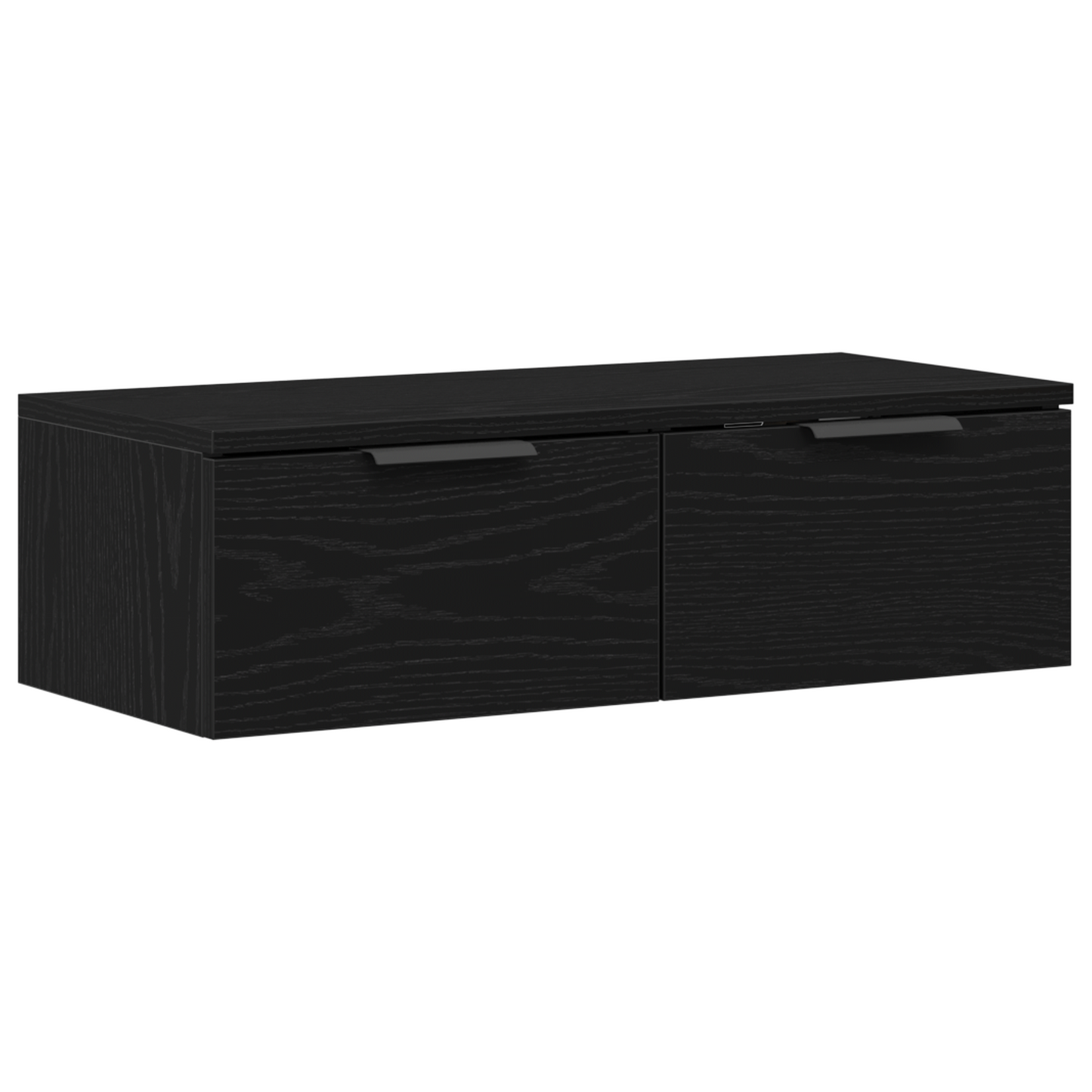 Sort Eg Vægskab 68X30X20 Cm Fremstillet Af Ingeniørtræ