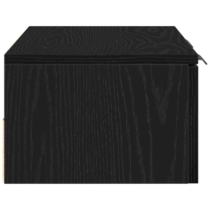 Sort Eg Vægskab 68X30X20 Cm Fremstillet Af Ingeniørtræ