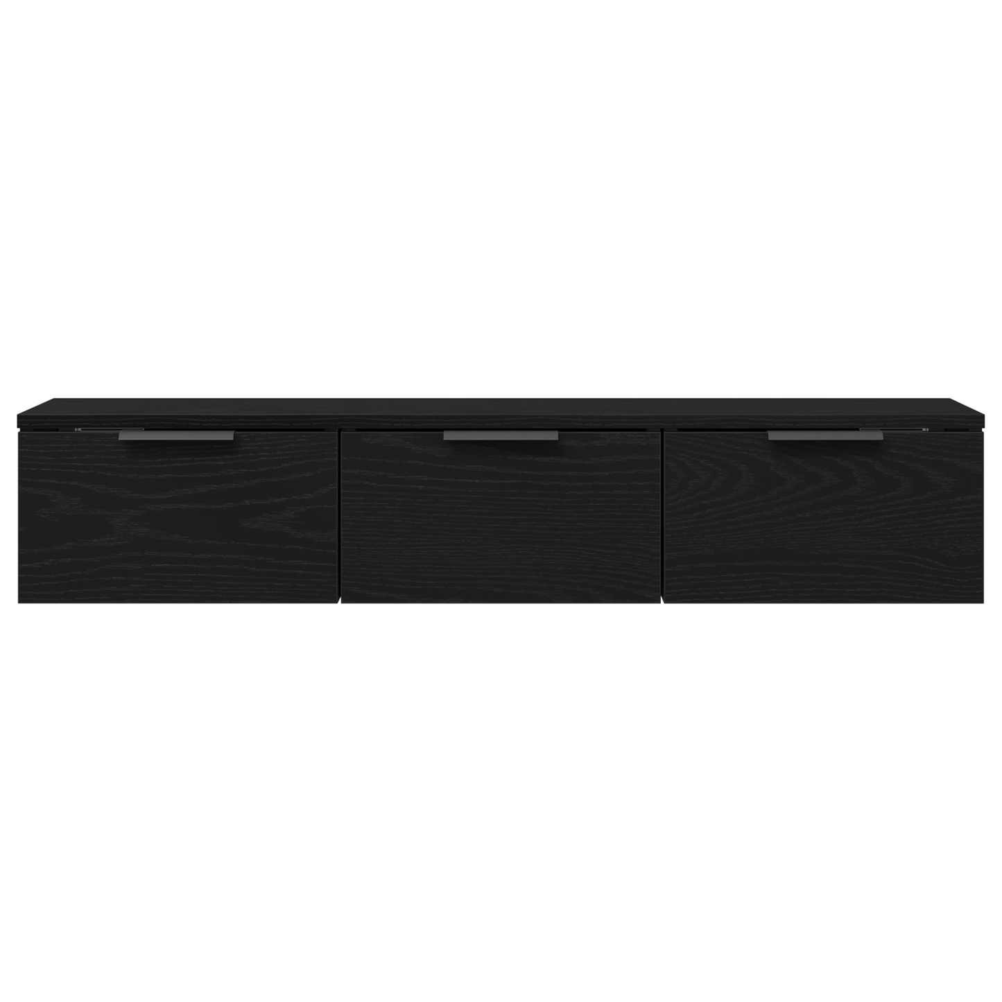 Sort Eg Væghylde 102X30X20 Cm Fremstillet Af Konstrueret Træ