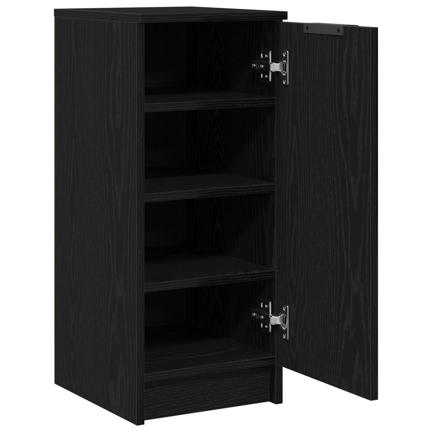 Skoskab Sort Eg 30X35X70 Cm Lavet Af Konstrueret Træ