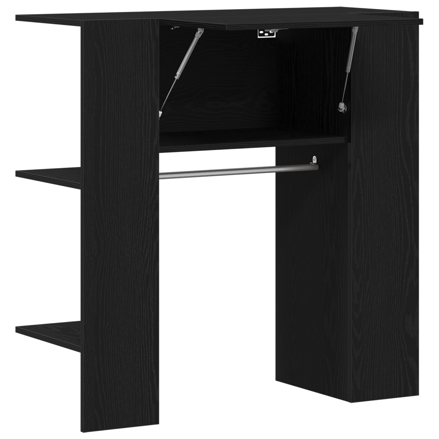 Gangskab Sort Eg 97,5X37X99 Cm Konstrueret Træ